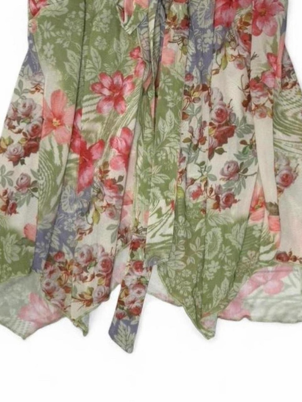 Floral Babydoll Cami Top XS Flowy Boho Cottagecore Fairycore Y2K Garden Festival - Picture 4 of 7